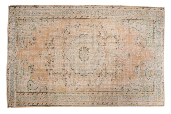 Vintage Distressed Oushak Carpet