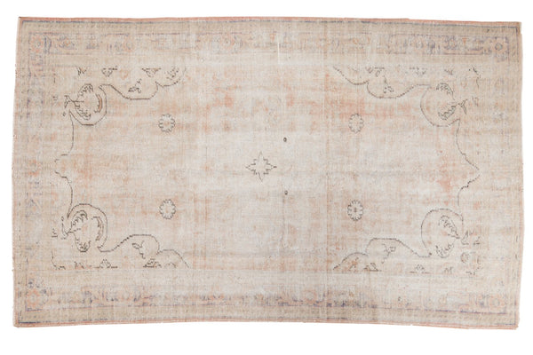 Vintage Distressed Oushak Carpet