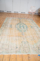 Vintage Distressed Oushak Carpet / Item 5247 image 8