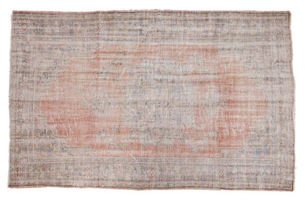 Vintage Distressed Oushak Carpet