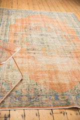 Vintage Distressed Oushak Carpet / Item 5254 image 4