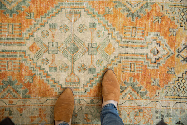 Vintage Distressed Oushak Rug Runner
