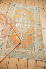 Vintage Distressed Oushak Rug Runner