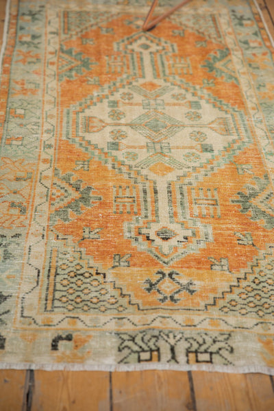 Vintage Distressed Oushak Rug Runner