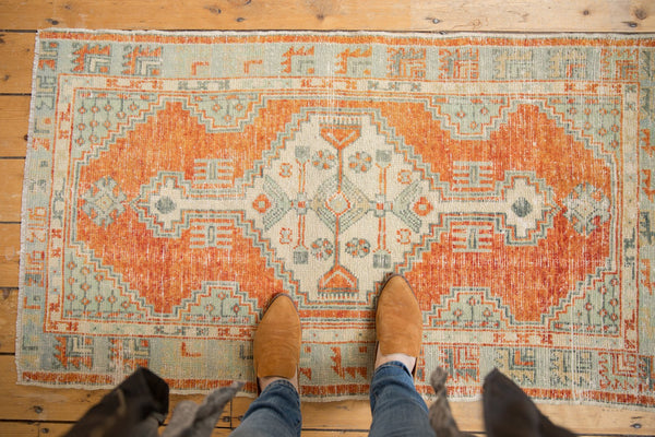 Vintage Distressed Oushak Rug
