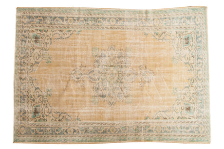 Vintage Distressed Oushak Carpet