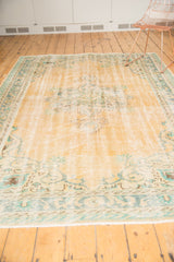 Vintage Distressed Oushak Carpet