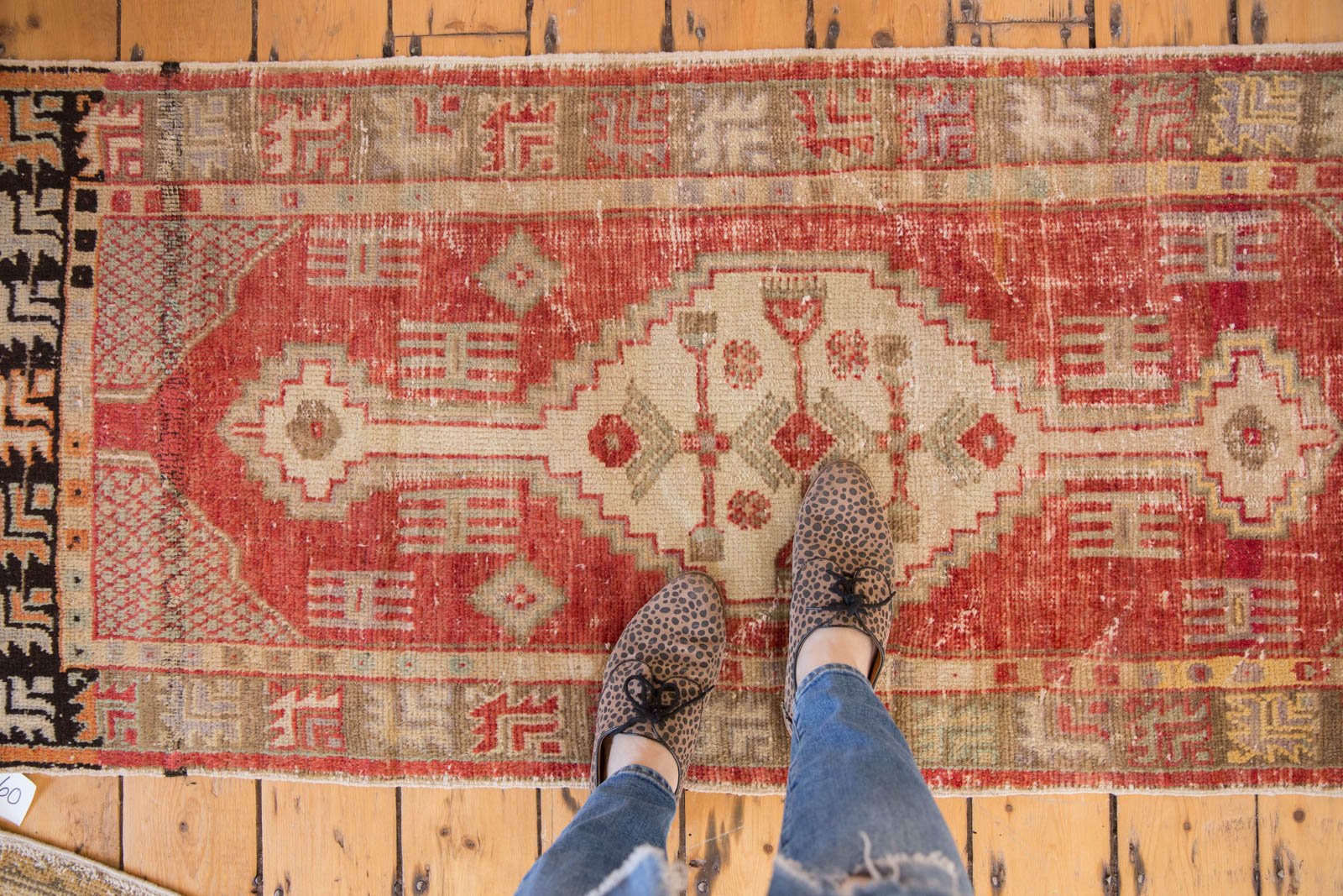 2.5x5.5 Vintage Distressed Oushak Rug Runner // ONH Item 5260 Image 1