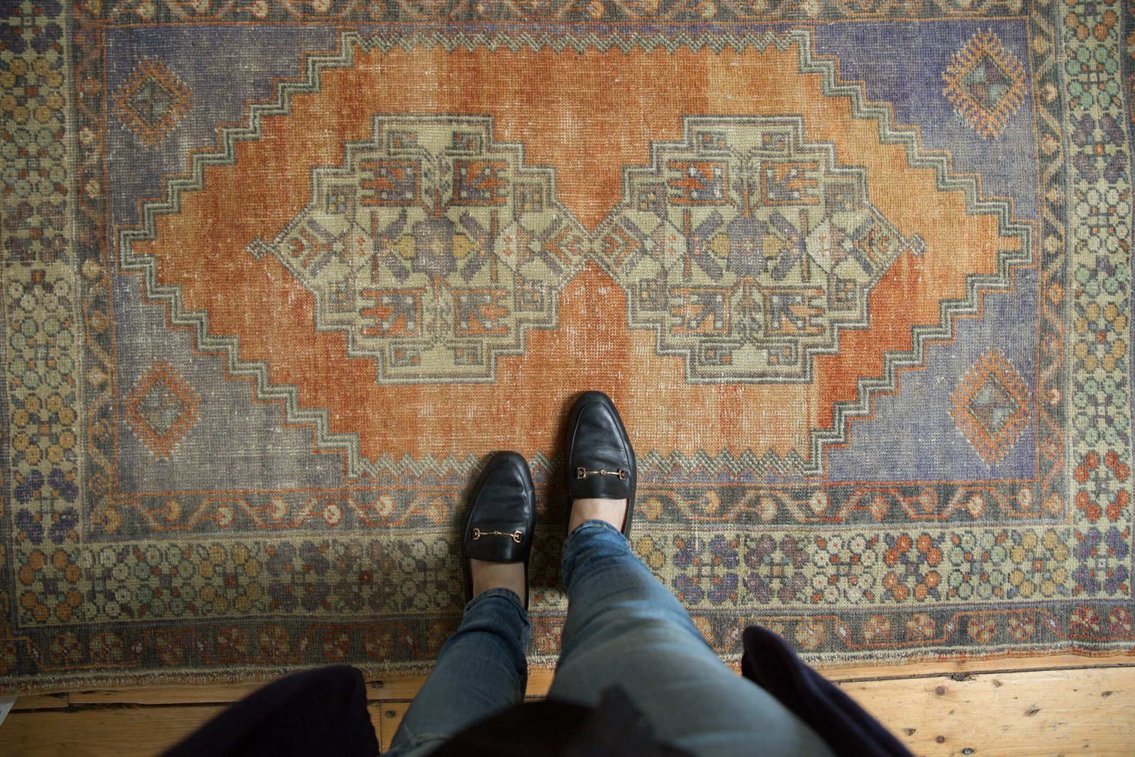 4x5.5 Vintage Distressed Oushak Rug // ONH Item 5261 Image 1