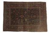 Vintage hand knotted Persian Meshed carpet with allover tree of life motif, deep navy and wine.