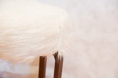 Faux Fur Alvar Aalto Style Stool // ONH Item 5270 Image 3
