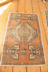 1.5x3 Vintage Distressed Oushak Rug Mat // ONH Item 5307 Image 3
