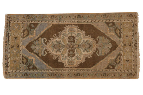 1.5x3.5 Vintage Distressed Oushak Rug Mat Runner // ONH Item 5313