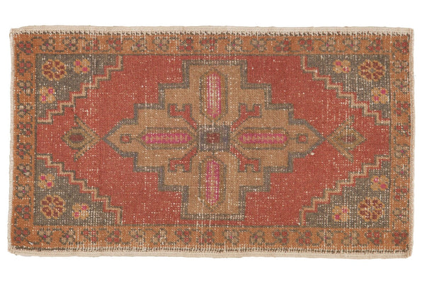 1'9" x 3' Vintage Distressed Oushak Rug Mat / Item 5318 image 1