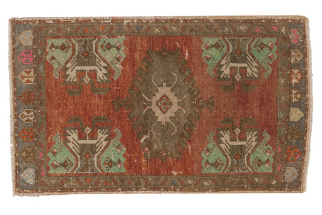 1.5x2.5 Vintage Distressed Oushak Rug Mat // ONH Item 5319