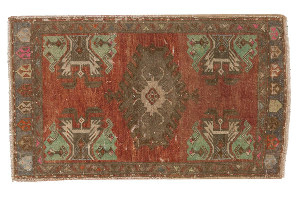 1.5x2.5 Vintage Distressed Oushak Rug Mat // ONH Item 5319