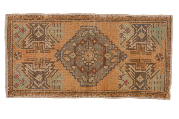 1'9" x 3'5" Vintage Distressed Oushak Rug Mat Runner / Item 5320 image 1