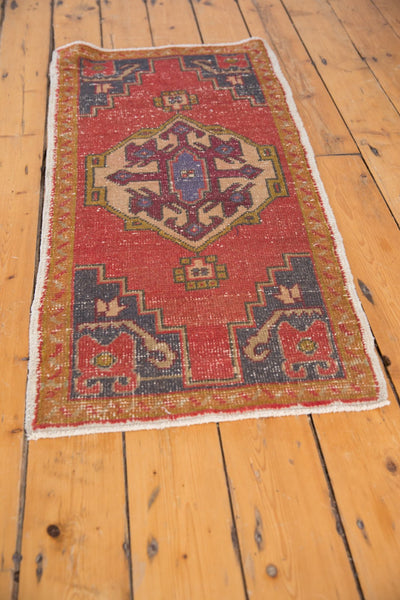 Vintage Distressed Oushak Rug Runner