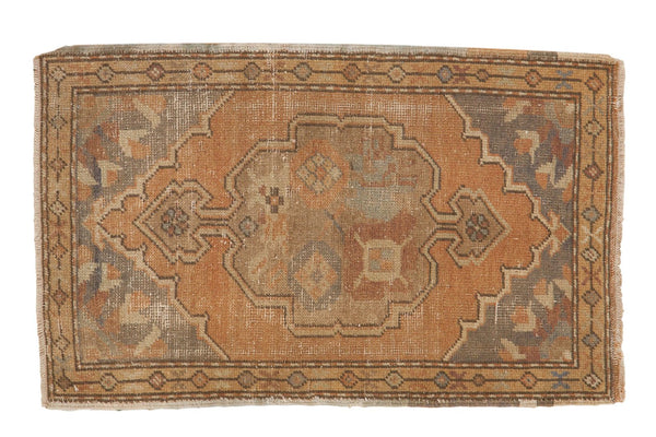 1'10" x 3' Vintage Distressed Oushak Rug Mat / Item 5325 image 1