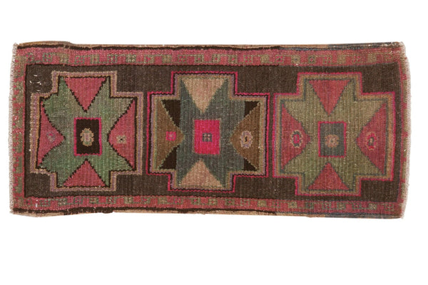 Vintage Distressed Oushak Rug Mat