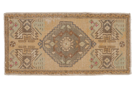1.5x3.5 Vintage Distressed Oushak Rug Mat Runner // ONH Item 5329