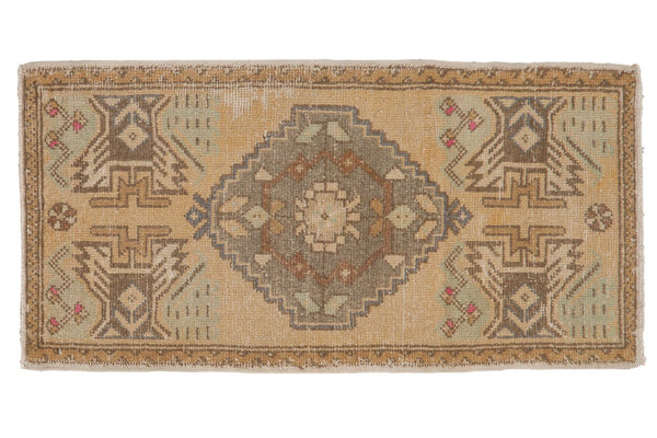 1.5x3.5 Vintage Distressed Oushak Rug Mat Runner // ONH Item 5329