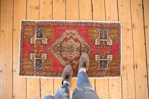 Vintage Distressed Oushak Rug