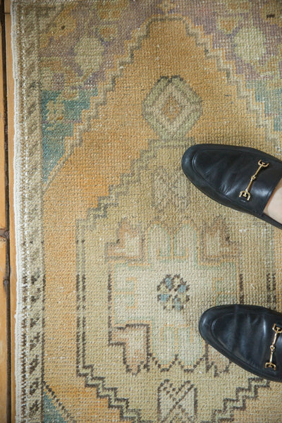  Vintage Distressed Oushak Rug Mat / Item 5343 image 3