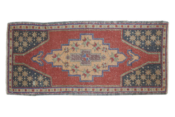 Vintage Distressed Oushak Rug Mat Runner