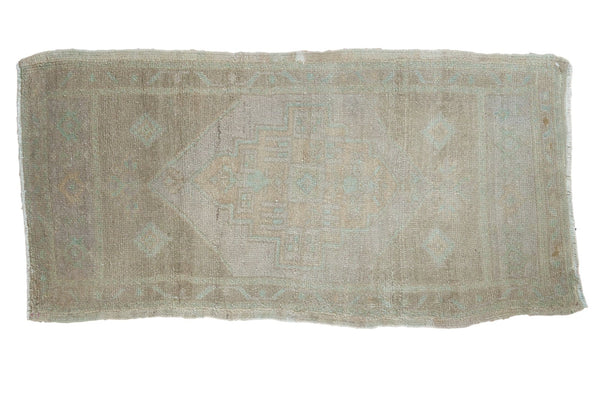 1'10" x 3'8" Vintage Distressed Oushak Rug / Item 5346 image 1