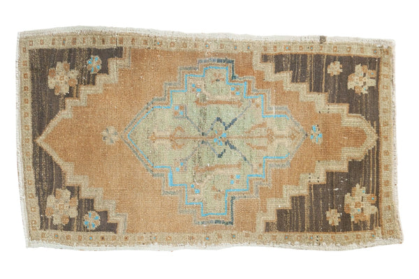 1'9" x 3' Vintage Distressed Oushak Rug Mat / Item 5347 image 1