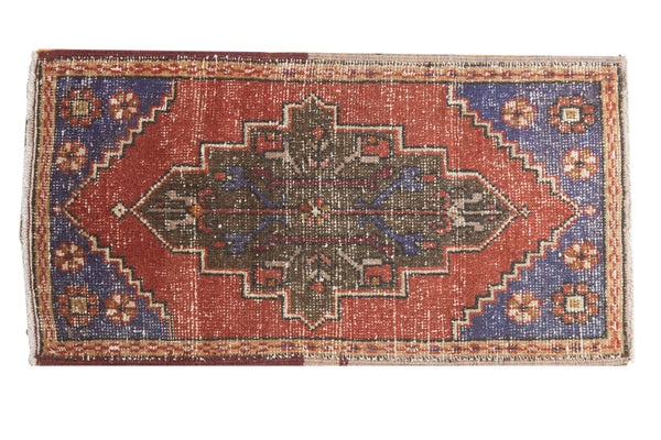 Vintage Distressed Oushak Rug Mat Runner