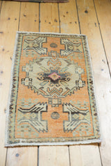 1.5x3 Vintage Distressed Oushak Rug Mat // ONH Item 5353 Image 2