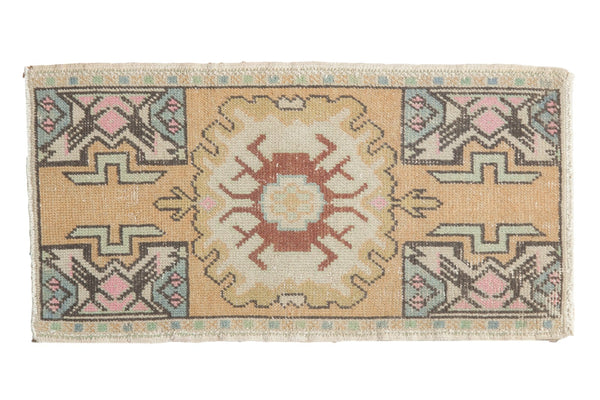 1'7" x 3'1" Vintage Distressed Oushak Rug Mat / Item 5354 image 1