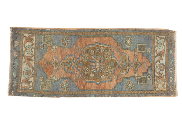 Vintage Distressed Oushak Rug Mat Runner