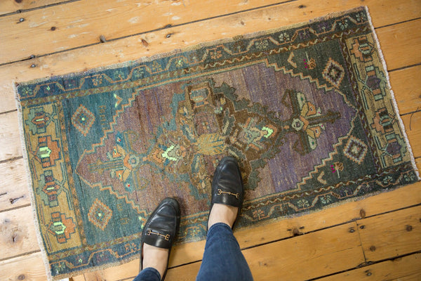 Vintage Distressed Oushak Rug Runner