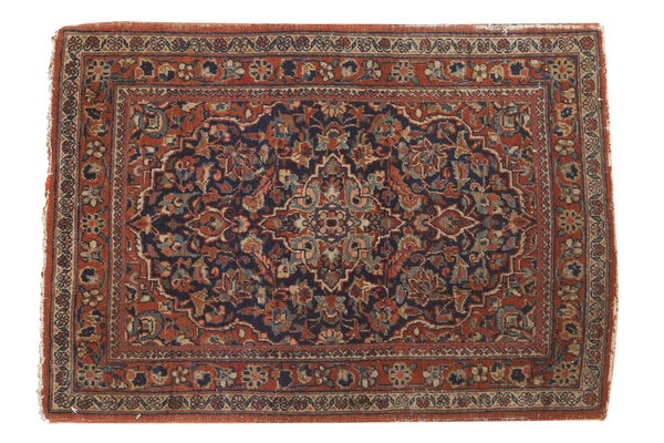 2x3 Vintage Fine Kashan Rug Mat // ONH Item 5368