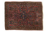 Hand-knotted Vintage Fine Sarouk rug with allover tree-of-life, dusty raspberry, navy, gold.