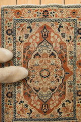 2x2.5 Antique Haji Jalili Tabriz Square Rug Mat // ONH Item 5372 Image 2