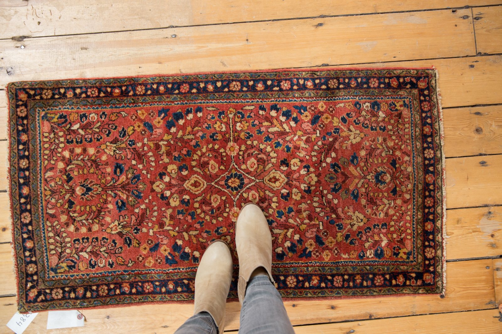 2x4 Vintage German Sarouk Rug Runner // ONH Item 5384 Image 1