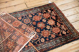 Fine vintage Lilihan rug displays madder root red and blush floral Veramin motifs with delicate vinery.