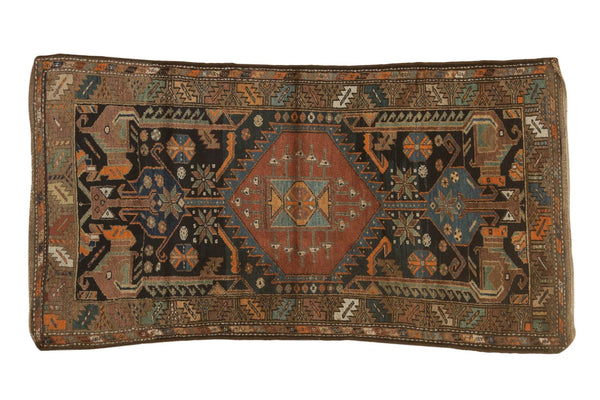 3.5x6.5 Vintage Kurdish Hamadan Rug // ONH Item 5391