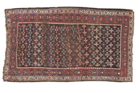 4' x 6'9" Antique Kurdish Rug / Item 5395 image 1