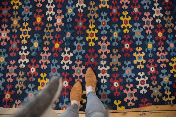 3.5x7.5 Antique Karabagh Kilim Rug Runner // ONH Item 5398 Image 1