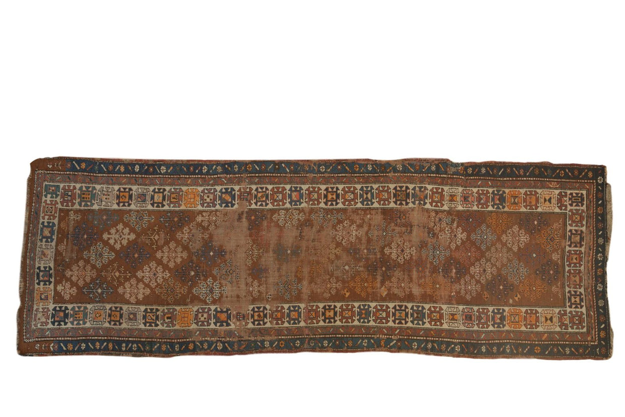 3.5x10.5 Antique Caucasian Rug Runner // ONH Item 5401