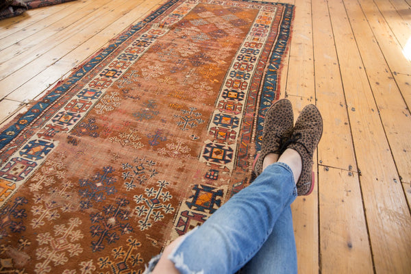 3.5x10.5 Antique Caucasian Rug Runner // ONH Item 5401 Image 1