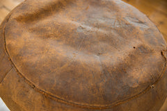 Vintage Mid Century Modern Leather Pouf Eames Style Base // ONH Item 5410 Image 6