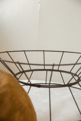 Vintage Mid Century Modern Leather Pouf Eames Style Base // ONH Item 5410 Image 9