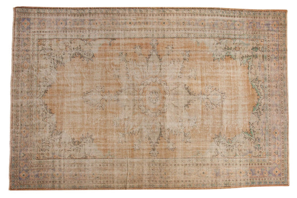 Vintage Distressed Oushak Carpet