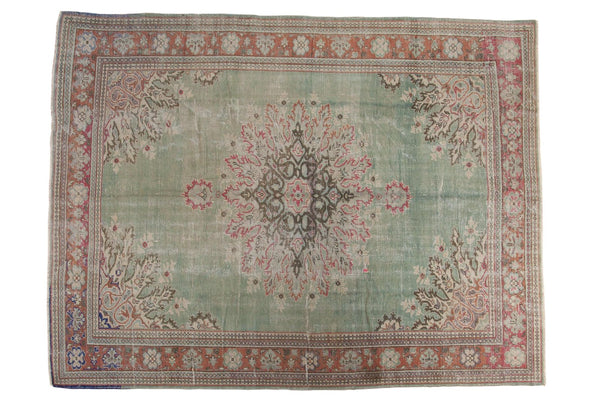 7'4" x 9'9" Vintage Distressed Oushak Carpet / Item 5419 image 1